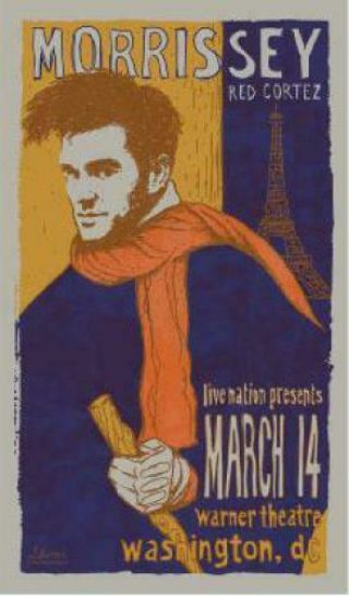 Morrissey Washington 2009 Concert Poster Todd Slater Silkscreen Toulouse - Lautrec