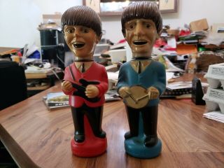 Paul Mccartney & Ringo Starr Bubble Bath Soakies Figures Dolls Toy John Lennon