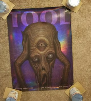 Tool Poster San Jose Sap Center 2020 Concert Tour Limited Edition Holographic.
