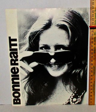 1973 Bonnie Raitt - Warner Brothers Records Promo Poster 28 X22 "