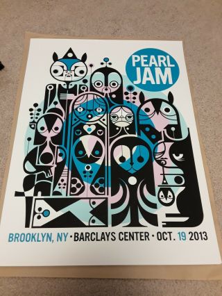 Pearl Jam Poster - October 19,  2013 - Brooklyn,  Ny - Don Pendleton Se