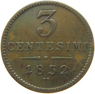 Italy States 3 Centesimi 1852 V T72 427