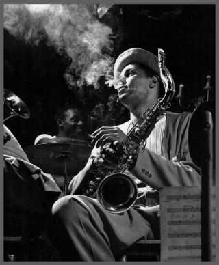 Dexter Gordon - Royal Roost,  York City 1948 B/w Photograph By Herman Leonard