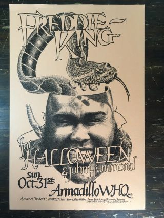Freddie King At Armadillo World Headquarters 10/31/76 Poster Yeates