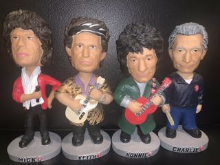 Rolling Stones Bobblehead 2002 Hand Painted Mick Jagger Keith Richards Ron Wood