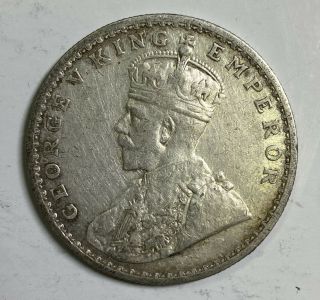 1915 George V King Emperor One Rupee India 91 Silver Coin 5
