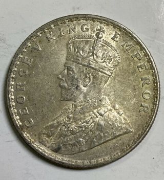 1919 George V King Emperor One Rupee India 91 Silver Coin 8