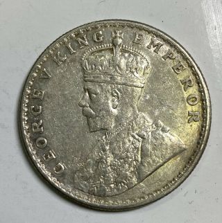 1917 George V King Emperor One Rupee India 91 Silver Coin 4