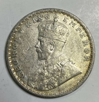 1913 George V King Emperor One Rupee India 91 Silver Coin 9