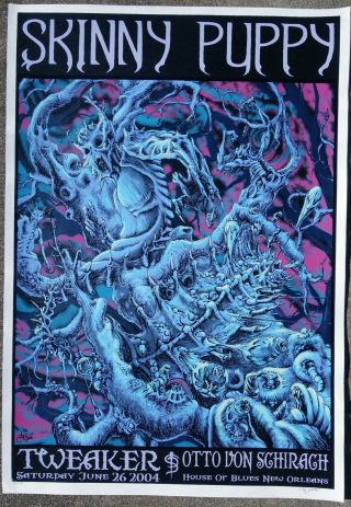 Skinny Puppy Allen Jaeger Ed 2004 Concert Poster 60 Of 100 1 0f 2 Styles Made