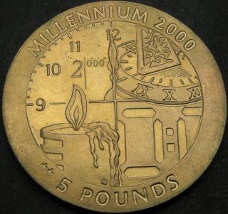 Gibraltar 5 Pounds 1999 - Millennium - Aunc - 2130 ¤