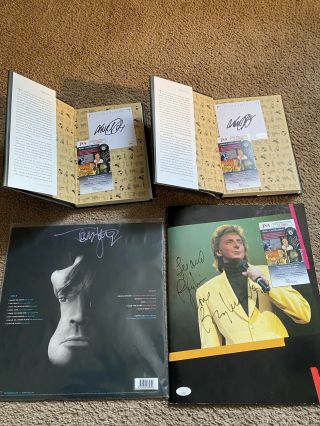 2 Michael J Fox Signed Books,  Barry Manilow Signed Tour Book And Tommy Lee Lp