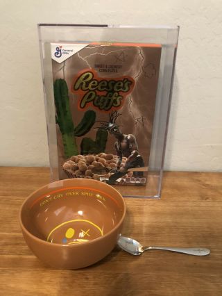 Travis Scott Reeses Puff Cereal,  Bowl And Spoon Set