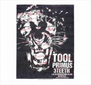 Tool Primus Poster 1/23/2016 Bridgestone Nashville Tn Signed & Numbered /125