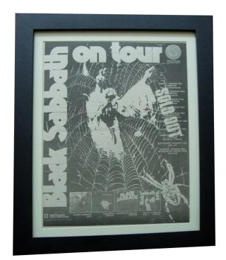 Black Sabbath,  Paranoid,  Vol 4,  Tour,  Poster,  Ad,  1973,  Framed,  Fast World Ship