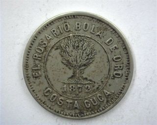 Guatemala 1872 Silver 1/2 Real - Coffee Plantation Token - Choice Extremely Fine