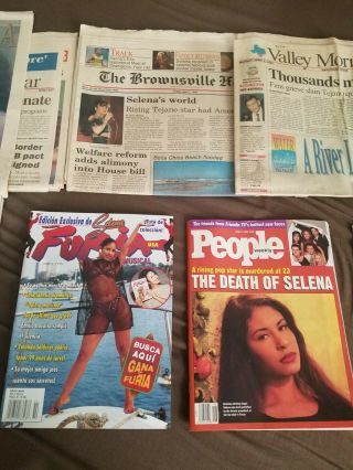 Selena Quintanilla Cassette Tapes And Magazines Plus Newspaper Pull Out