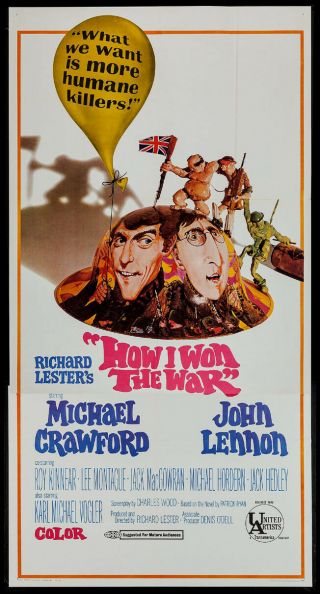 John Lennon How I Won The War Orig Release 3 - Sheet Movie Poster - Nr Mnt - 1967 - Jwob