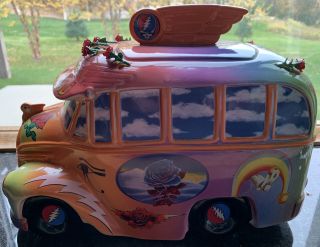 1998 Premiere Edition Grateful Dead Bus Cookie Jar Stanley Mouse Dead Head Fan