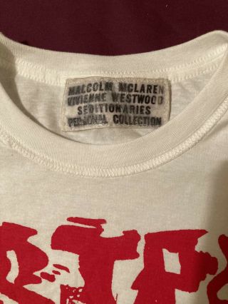 Destroy Shirt Vivienne Westwood Malcolm Mcclaren Sex Pistols Seditionaries Punk