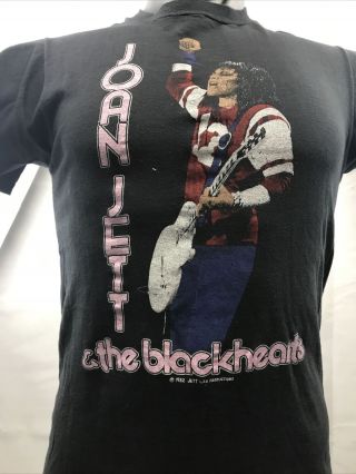 Vintage Joan Jett & The Blackhearts US Tour 1982 Concert T - Shirt Size L KG A1 3