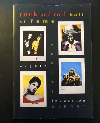 Rock & Roll Hall Of Fame Program 1993 Creamn The Doors Ccr Vanmorrison Sly Stone