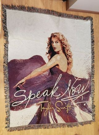Taylor Swift Speak Now Blanket Throw Tapestry Limited Edition Size 64 " X 52 " Rare