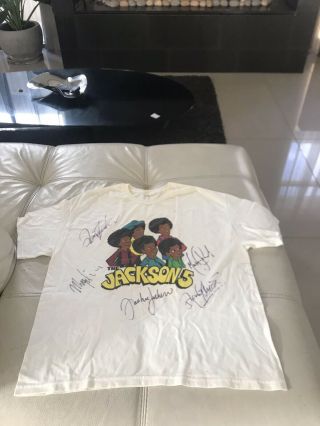 Jackson 5 Extremely Rare Vintage T - Shirt Signed Autographs The Jackson 5 1970S 3