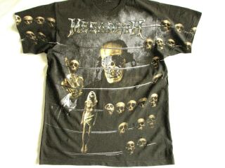 Megadeth All - Print T - Shirt Rare Vintage 1992 Tour Metal Band Metallica