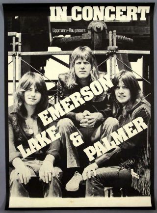 Emerson,  Lake And Palmer - Mega Rare Vintage 983 Concert Poster
