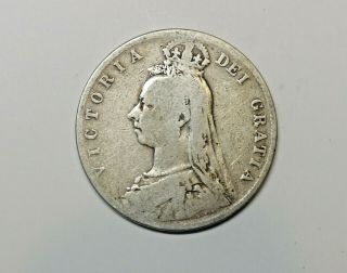 Great Britain Silver Half Crown 1890.  0.  925 Silver.  Queen Victoria
