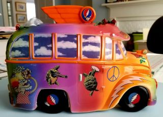 Grateful Dead Ceramic Cookie Jar School Bus 5779 Premier Edition 1998 Rare