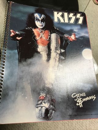 Kiss Gene Simmons Notebook Aucoin 1978 Complete With Red Form