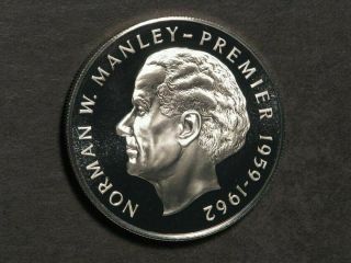 Jamaica 1974 $5 Norman Manley Silver Crown Proof