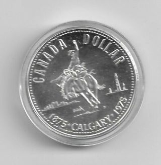 Canada One Dollar 1975 Silver.  500 " Calgary "