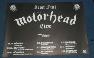 Motorhead Iron Fist Live German Poster Lemmy (b)