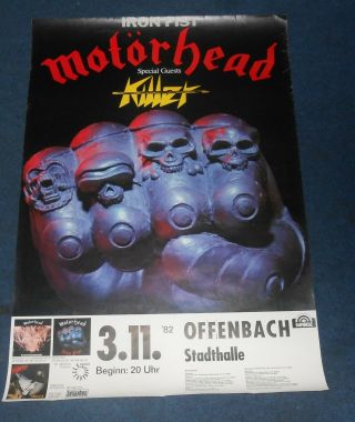 Motorhead Iron Fist Live German Poster Lemmy (a)