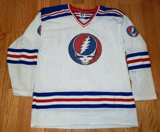 Grateful Dead Rare Vintage Official 1990s Mesh Hockey Jersey Shirt Xl Jerry