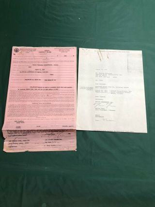 KISS/Cheap Trick 33 Page Contract And Rider 1977 Love Gun Tour 2