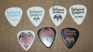 Joe Perry Aerosmith Hollywood Vampires 7 Authentic Guitar Picks 2018 Europe