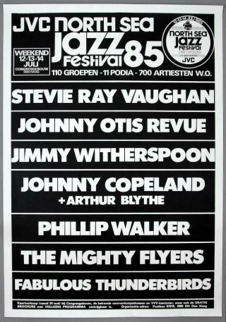 Stevie Ray Vaughan - Mega Rare Vintage Hague 1985 Concert Poster Huge