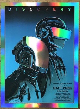 2016 Daft Punk Discovery Classic Album Foil Art Print Poster Tim Doyle Ap/25 Ap