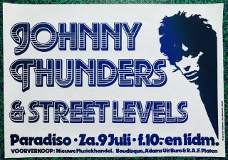 Johnny Thunders 1983 Poster Concert Paradiso Amsterdam Heartbreakers Punk