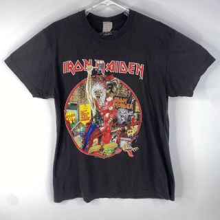 Vintage Iron Maiden 90s Adult Sz L Bring Your Daughter To The Slaughter Shirt