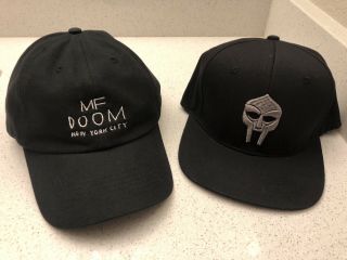 Mf Doom Hats.  Set Of (2).  Gasdrawls And Doom X Frank Originals.  (very Rare)
