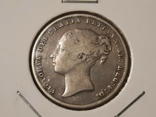 Great Britain Silver Shilling Victoria 1865