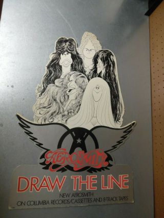 Aerosmith 1977 Draw The Line Record Store Display Cardboard 24 