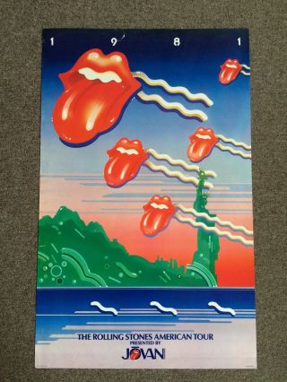 Rolling Stones 1981 Origina American Concert Tour Music Poster
