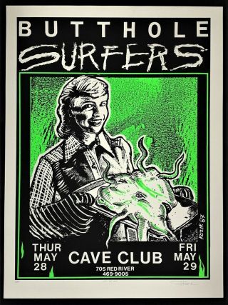 Butthole Surfers Poster Silkscreen Signed Frank Kozik 1991 Fine Art Print
