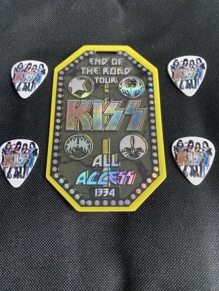 Kiss End Of The Road Tour Laminate And Guitar Picks